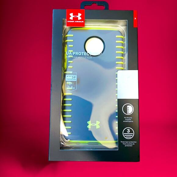 Moto Z2 Play Under Armour Case Cell Phone Drop Protection UA No Slip Grip - Picture 1 of 8